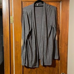 Womens Large light weight Cardigan- Charcoal Gray